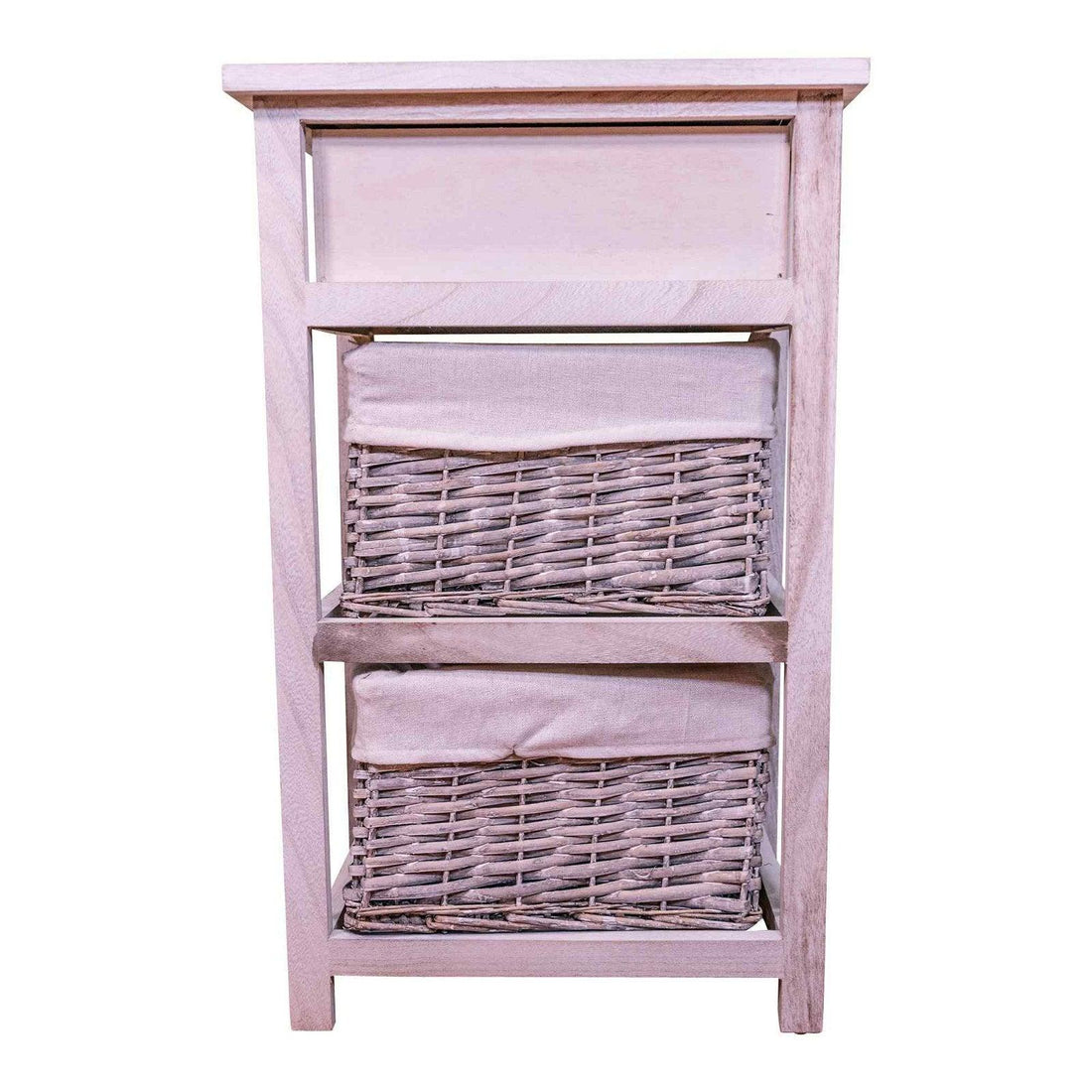 Murray Light Grey Wood Grain Effect Cabinet With Drawers - £59.99 - Storage Units 