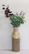 Natural Interiors Bamboo & Seagrass Vase, 45cm.-Planters, Vases & Plant Stands