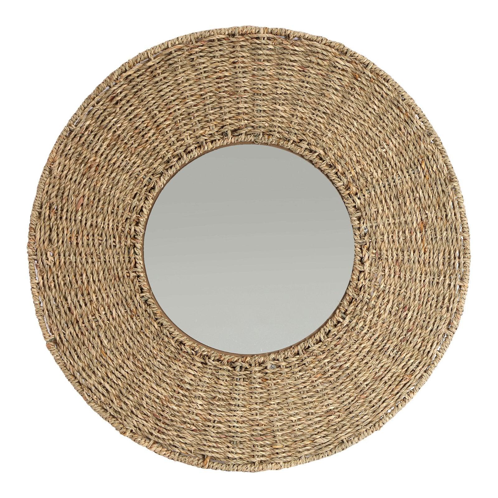 Natural Seagrass Mirror 50cm-Mirrors