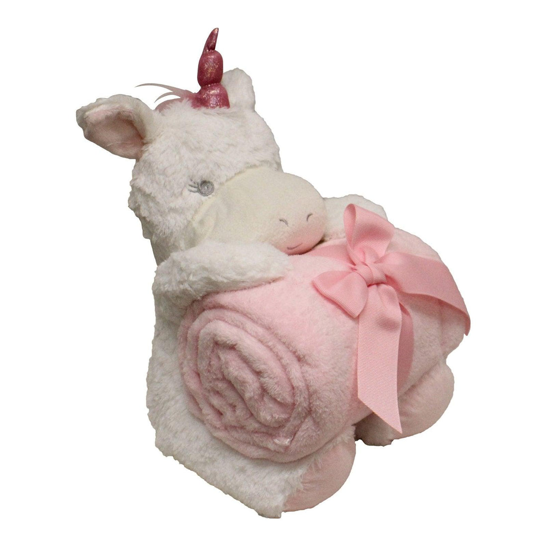 New Baby White Unicorn Teddy & Pink Throw - £23.99 - New Baby 