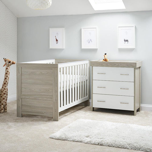 Nika 2 Piece Baby Room Set Grey Wash & White Baby & Toddler Furniture Sets 