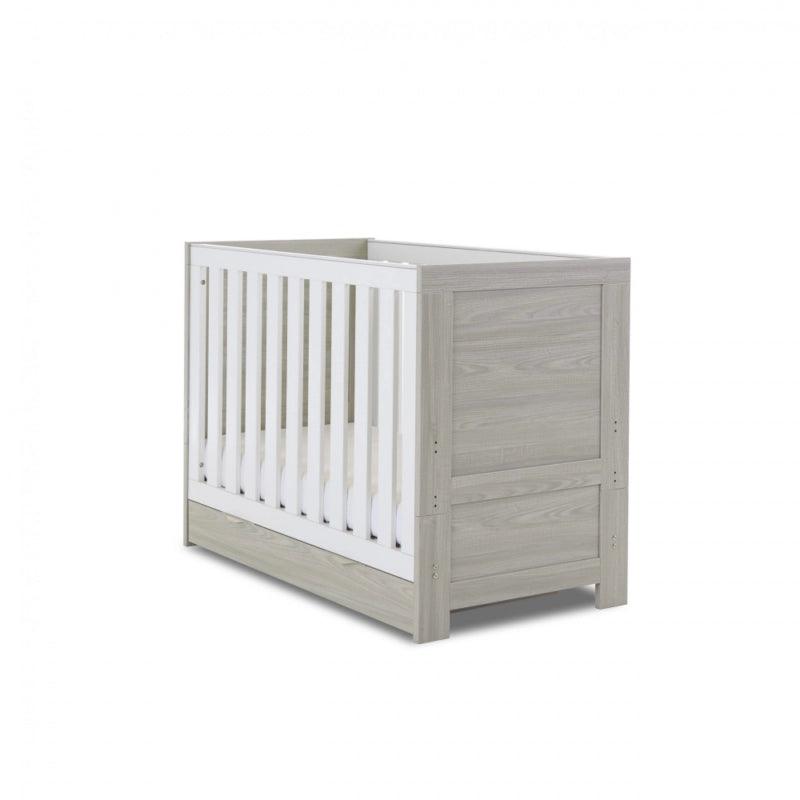 Nika Cot Bed & Under Drawer Grey Wash & White Baby & Toddler Furniture Sets 