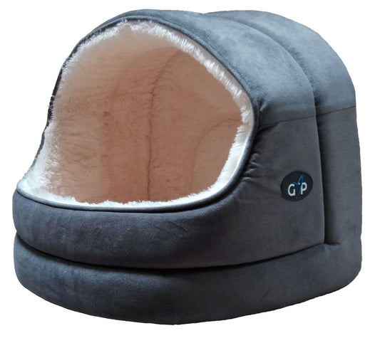 Nordic Hooded Bed Grey Dog Beds 