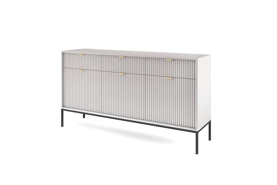 Nova Large Sideboard Cabinet 154cm Grey Matt Living Sideboard Cabinet 