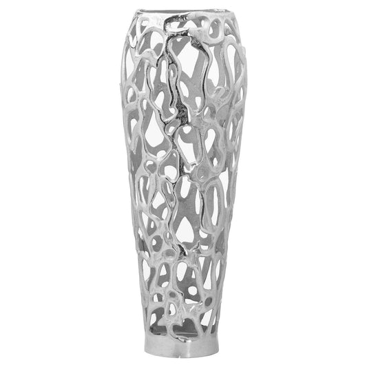 Ohlson Silver Large Perforated Coral Inspired Vase - £159.95 - Gifts & Accessories > Vases 