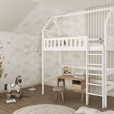 Single (3ft) Solid Pine High Sleeper Loft Bed White Foam Mattress