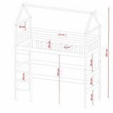 Single (3ft) Solid Pine High Sleeper Loft Bed