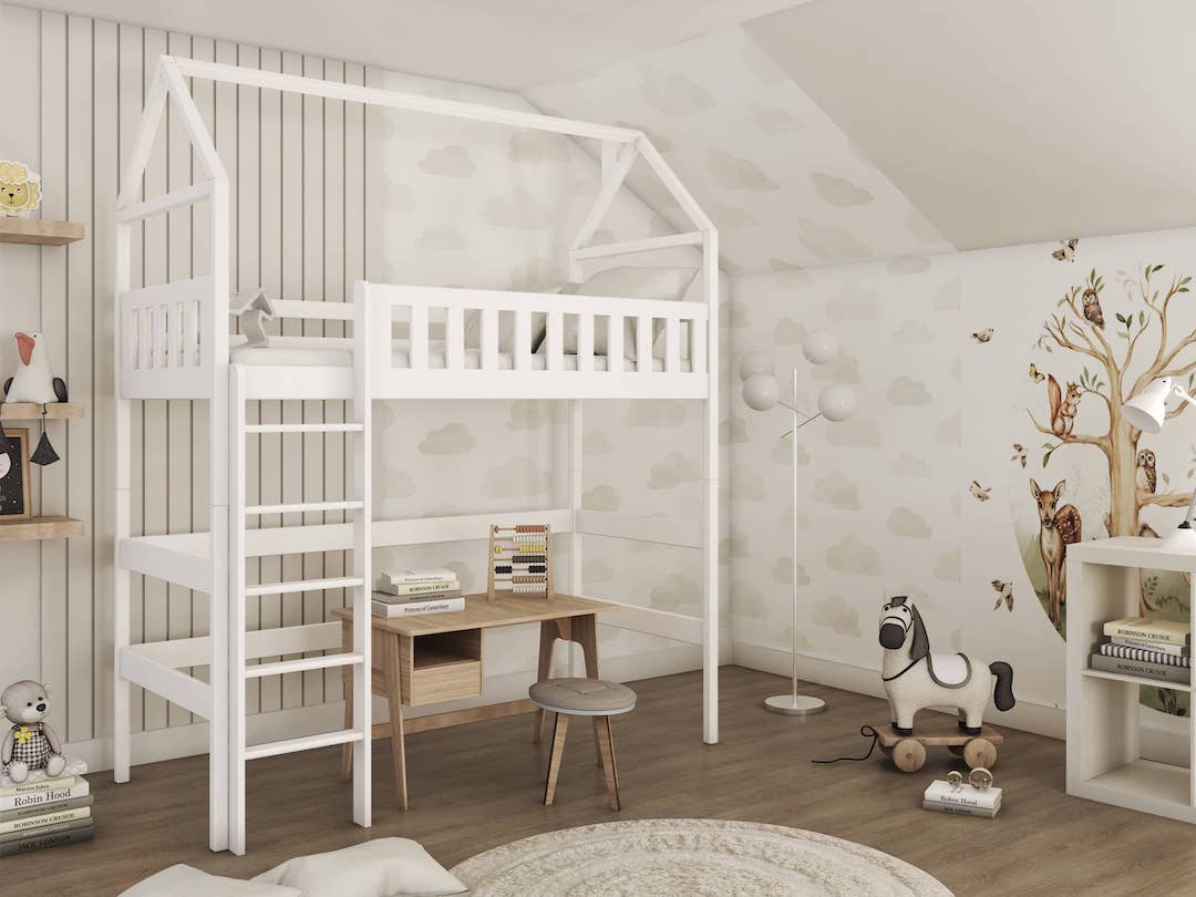 Otylia Loft Bed White Loft Bed 
