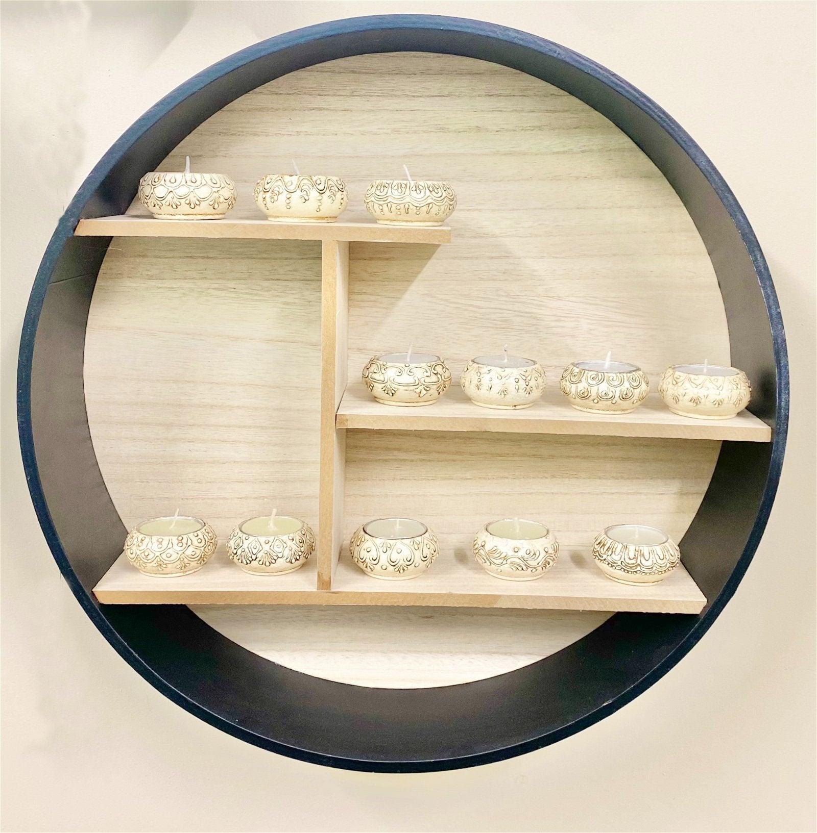 Pack of 12 Ceramic Natural Beige Tealights - £38.99 - Tealight Holders 