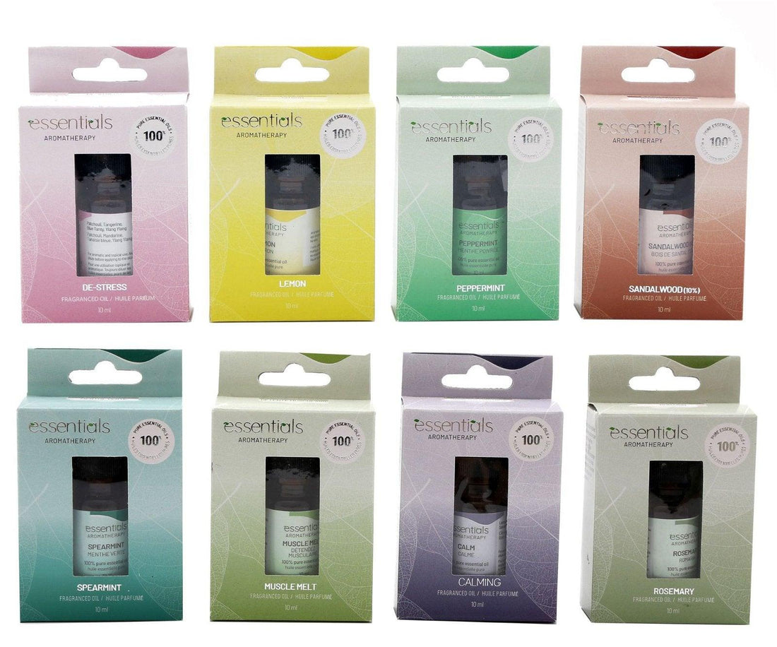 Pack of 8 x 10ml Essentials Aromatherapy Oil - £49.99 - Diffusers & Oil Burners 