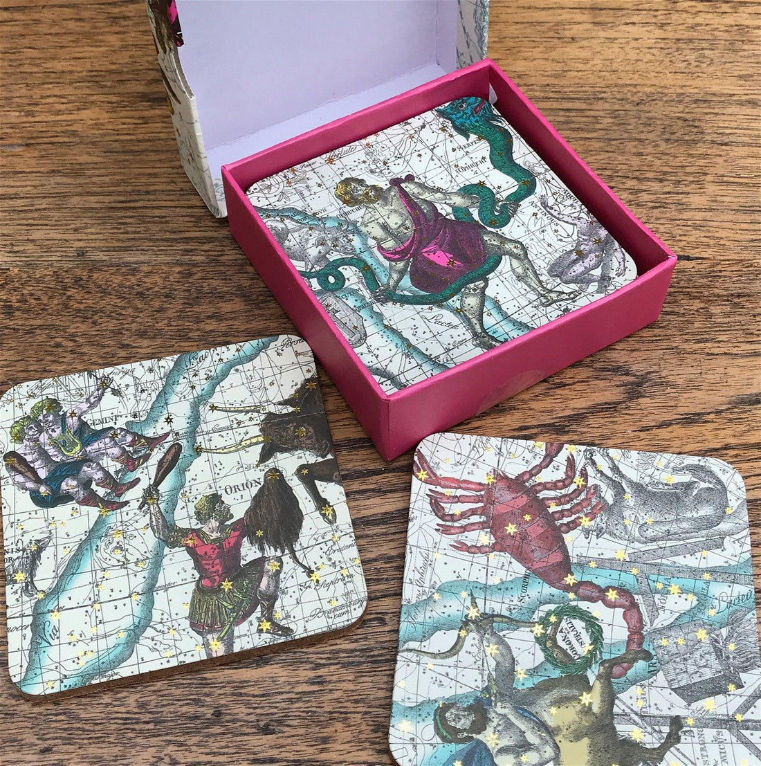 Pack Of Six Astrology Coasters In Gift Box - £12.99 - Coasters & Placemats 