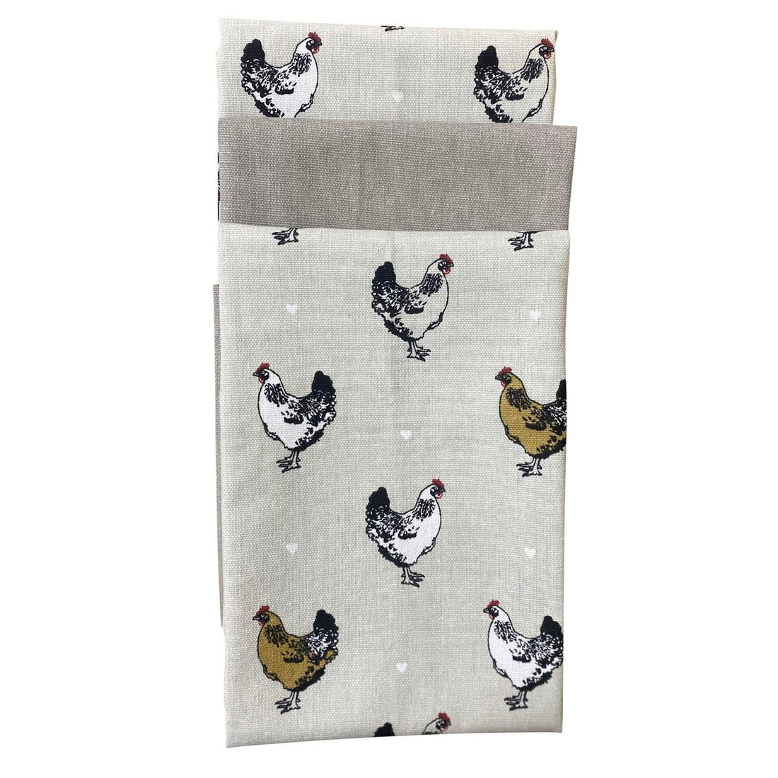 Pack of Three Tea Towels With A Chicken Print Design - £18.99 - Decorative Kitchen Items 