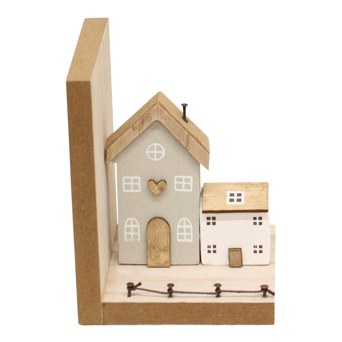 Pair of Bookends, Wooden Houses Design - £22.99 - Bookends 