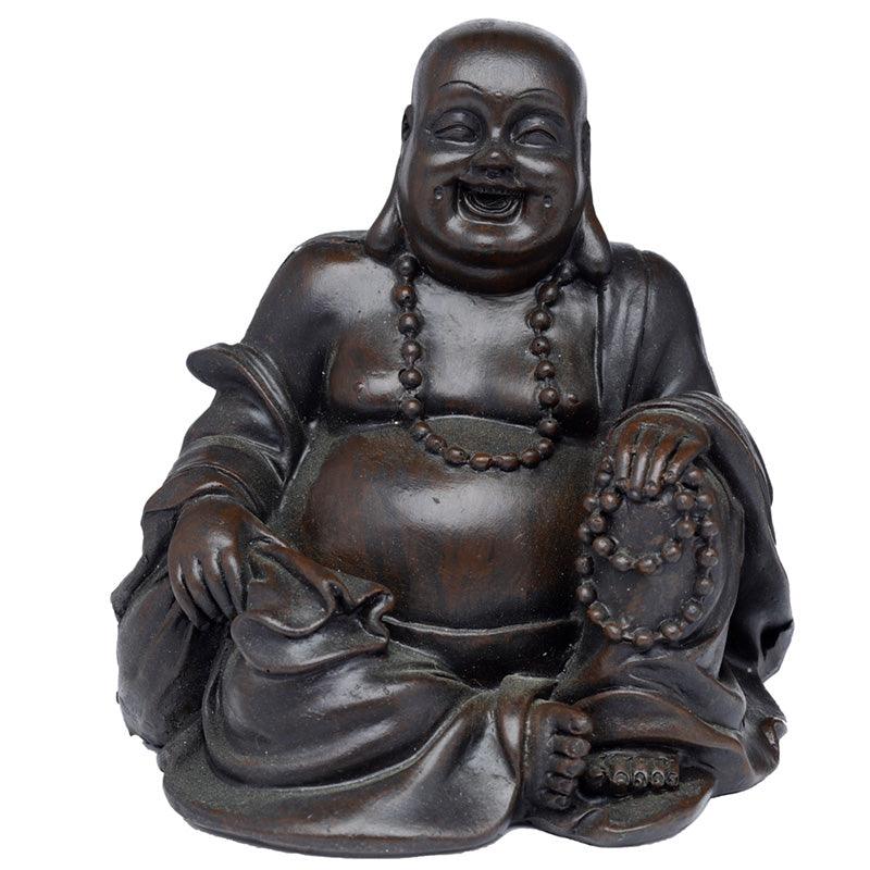 Peace of the East Brushed Wood Effect Lucky Buddha-