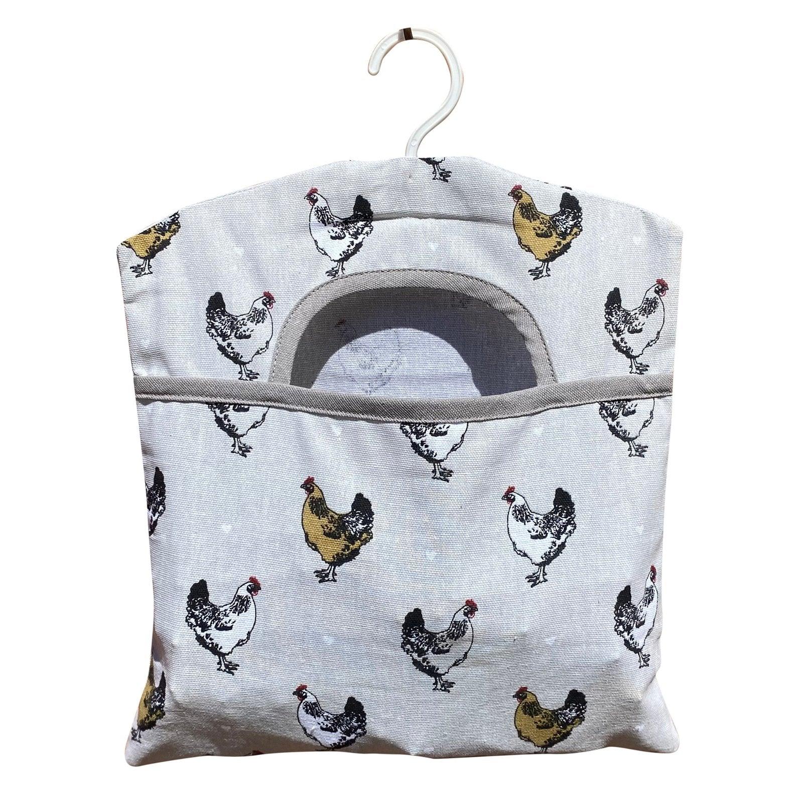 Peg Bag With A Chicken Print Design-Decorative Kitchen Items