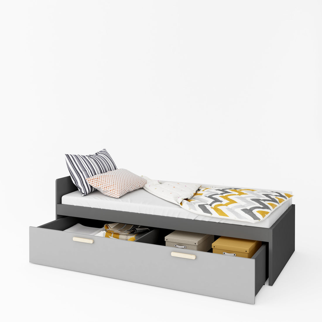 Pok PO-13 Bed with Drawer - £379.8 - Kids Single Bed 