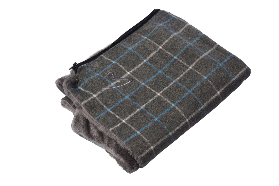 Premium Comfy Cushion Cover Grey Check Dog Beds 
