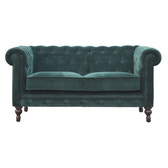 Emerald Green Velvet Chesterfield Chest of Drawers | Cotton Velvet