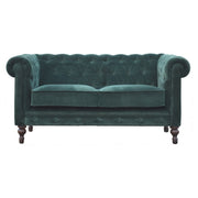 Emerald Green Velvet Chesterfield Chest of Drawers | Cotton Velvet