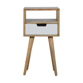 Mini White Hand Painted Bedside Table | Hand-Painted Mango Wood