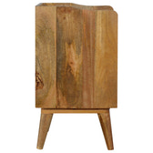 Grey and White Gradient Bedside Table | Oak-Ish Mango Wood