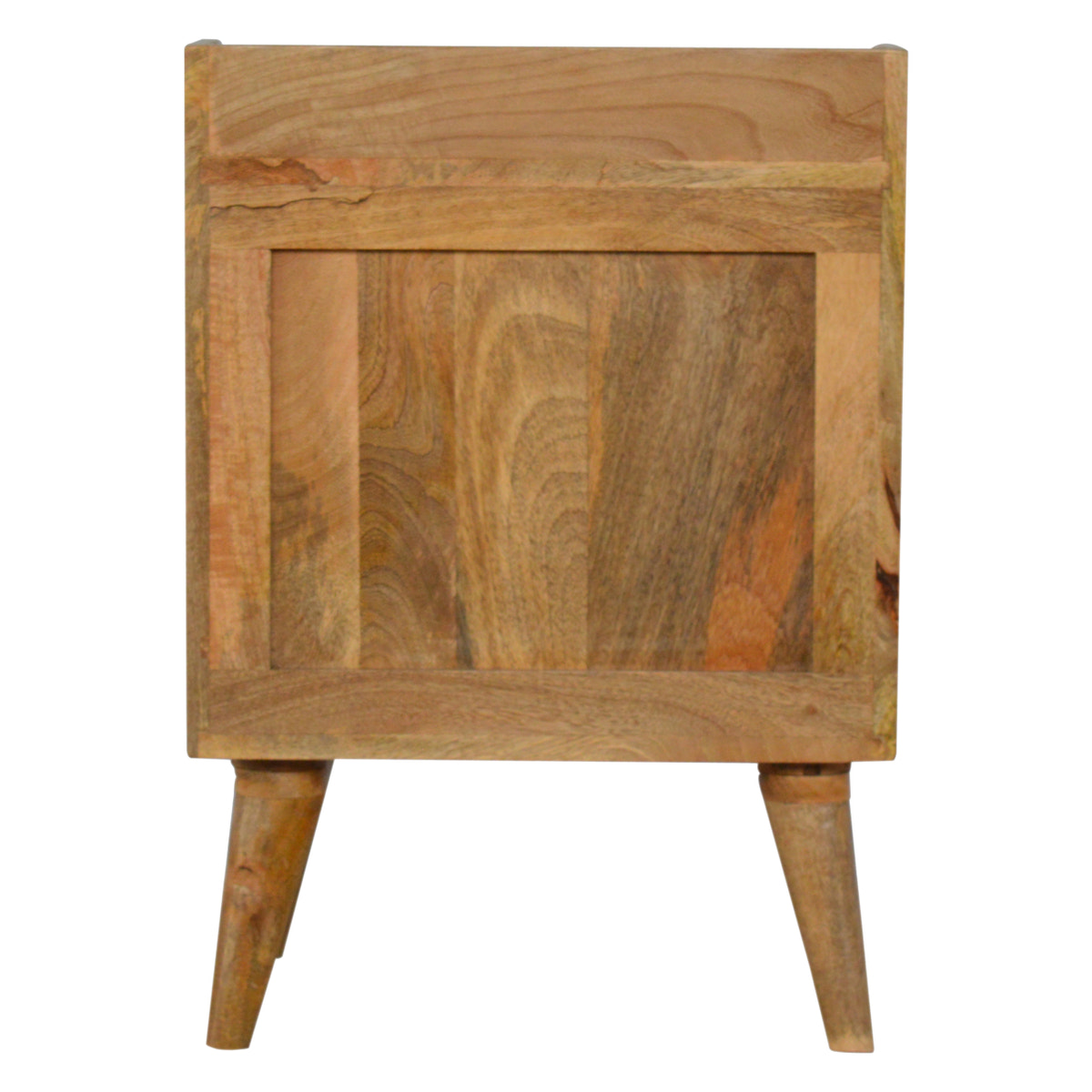 Grey and White Gradient Bedside Table | Oak-Ish Mango Wood
