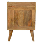 Grey and White Gradient Bedside Table | Oak-Ish Mango Wood