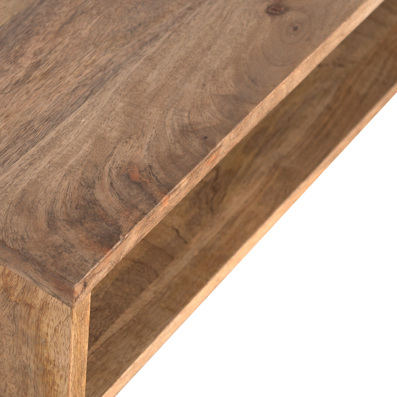 Open Slot Nordic Writing Desk | Oak-Ish Solid Mango Wood
