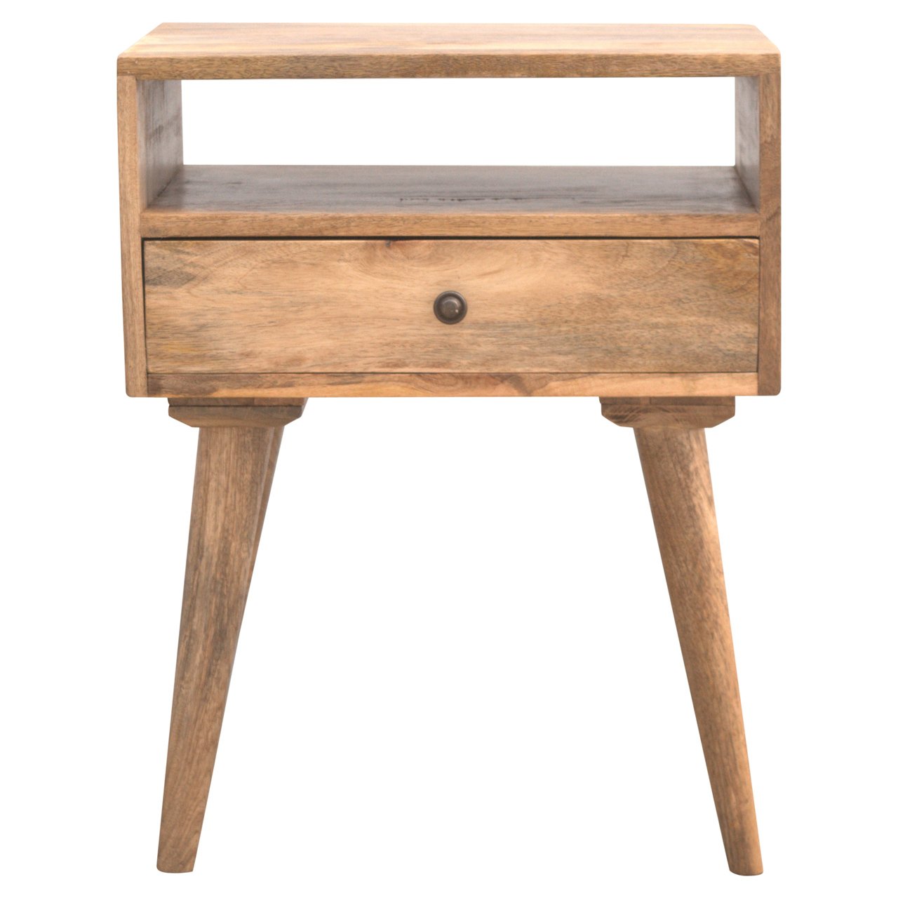 Modern Bedside with Open Slot Bedside Table | Oak Mango Wood