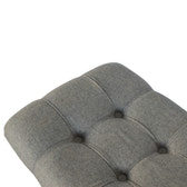 Curved Grey Tweed Bench | Oak-Ish