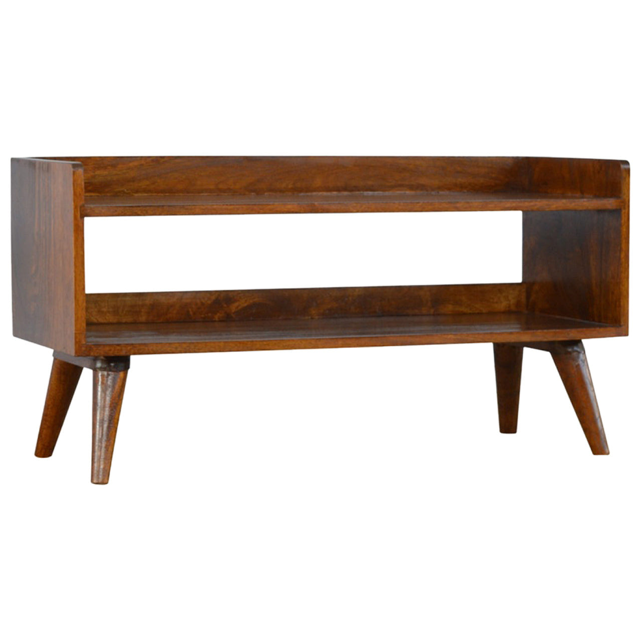 Chestnut Nordic Storage Bench | Hidden Storage