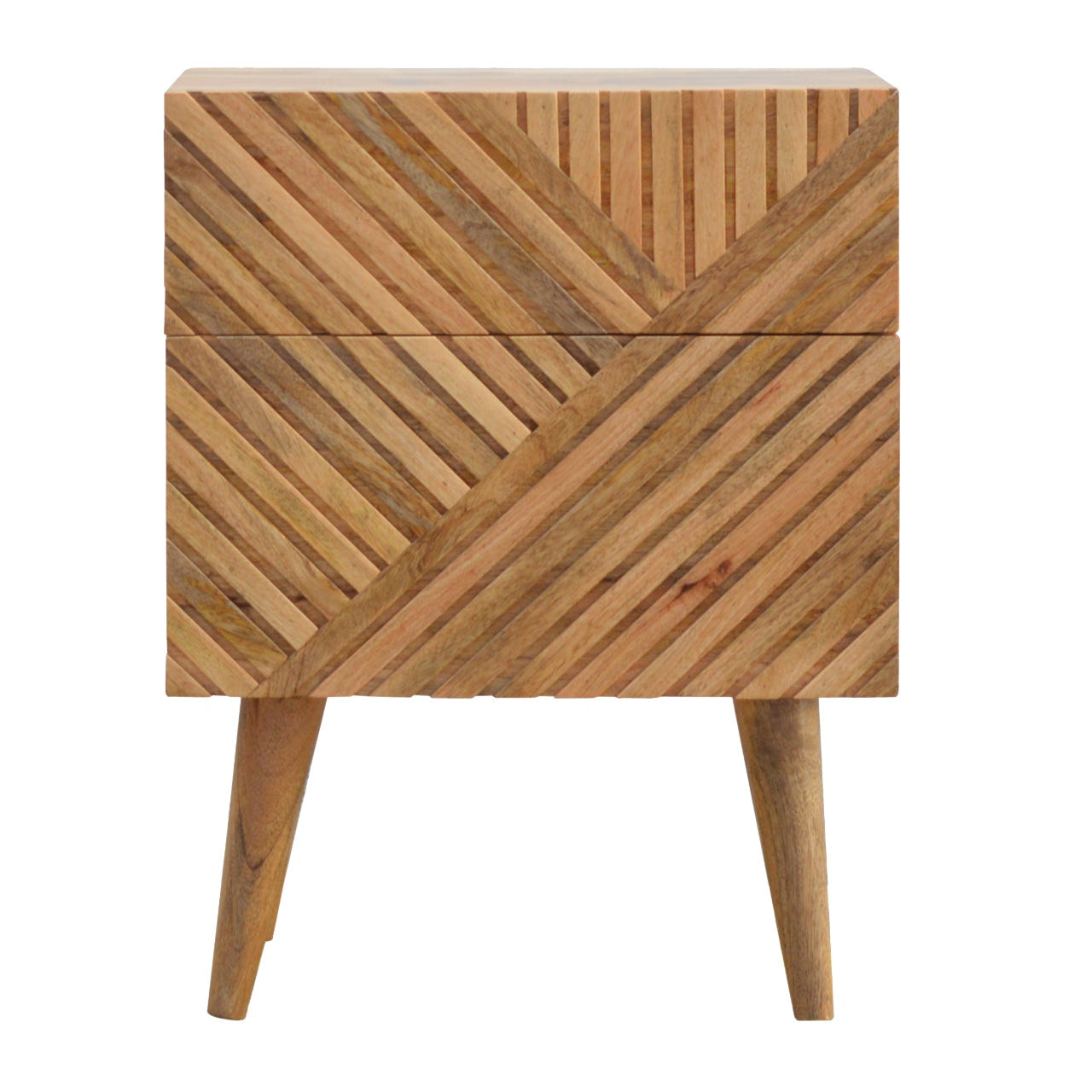 Lille 2-Drawer Oak-ish Bedside Table