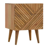 Lille 2 Drawer Oak-ish Bedside