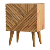Lille 2 Drawer Oak-ish Bedside
