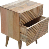 Lille 2 Drawer Oak-ish Bedside