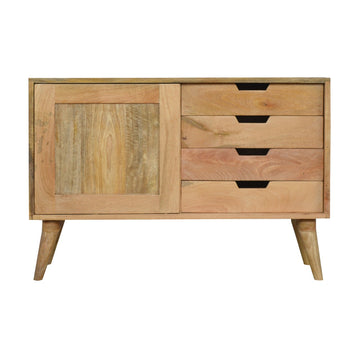 Sliding Sideboard Chest of Drawers | Oak Mango Wood