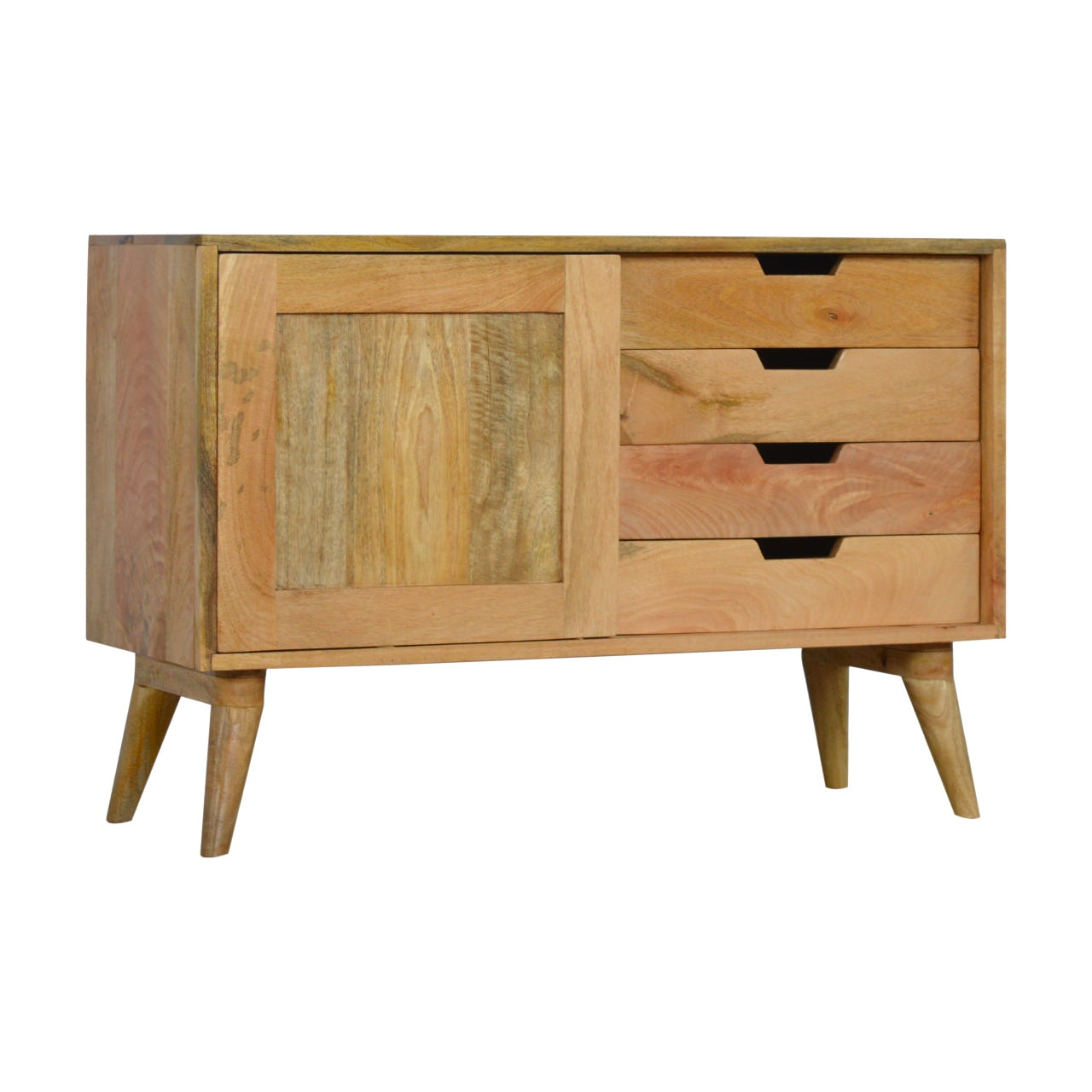 Sliding Sideboard Chest of Drawers | Oak Mango Wood
