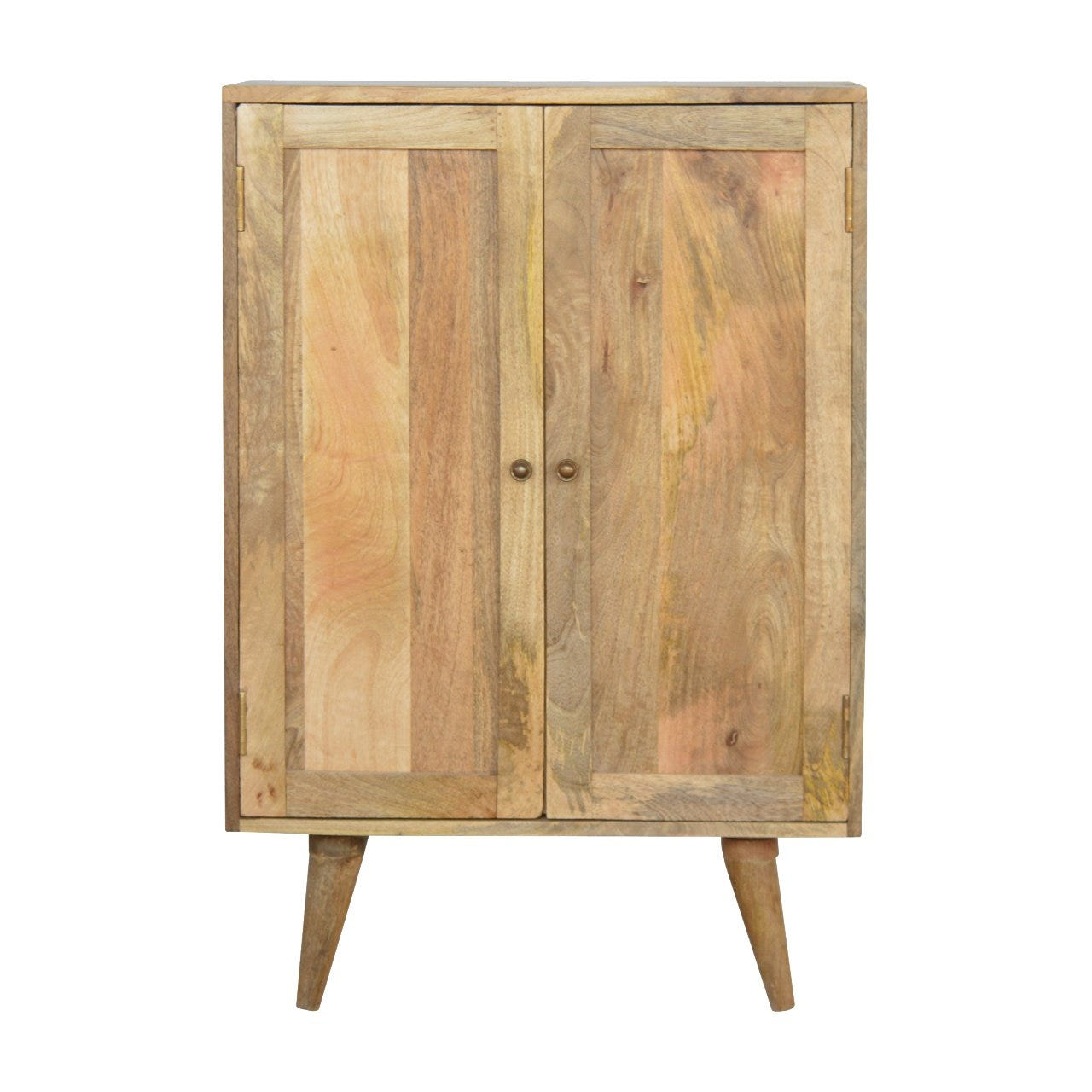 Nordic Style Wine Chest of Drawers | Oak-Ish Solid Mango Wood