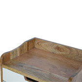 Blue and White Gradient Bedside Table | Oak-Ish Mango Wood