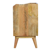Blue and White Gradient Bedside Table | Oak-Ish Mango Wood