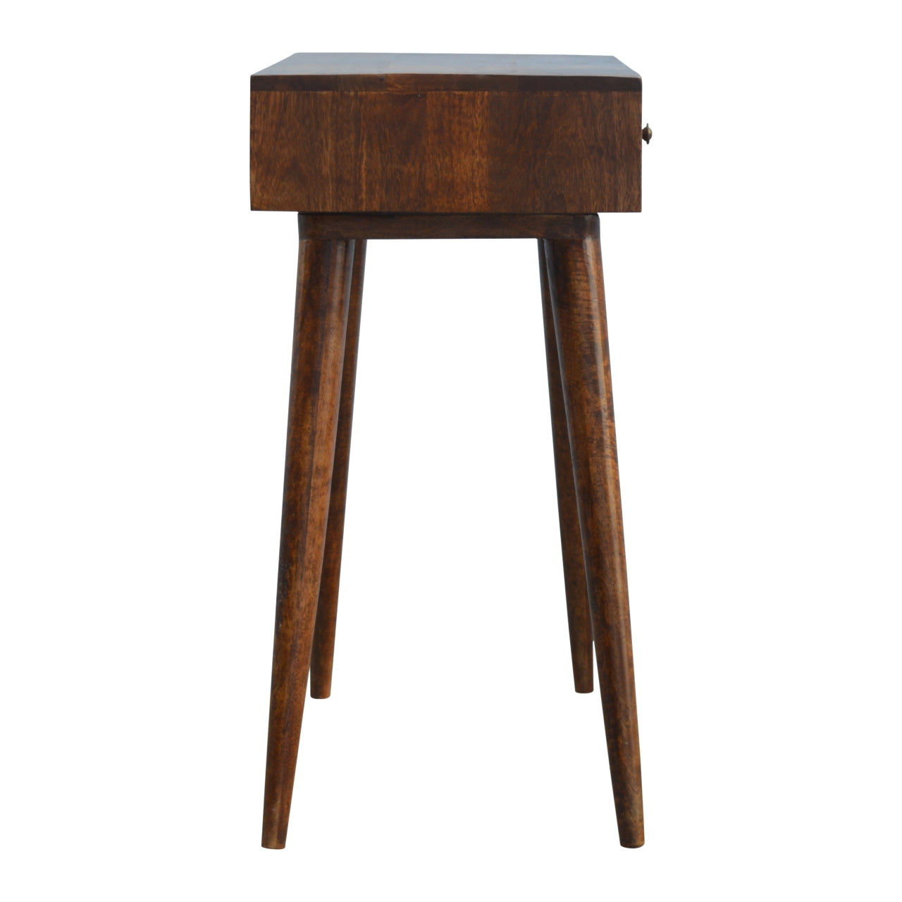Geometric Brass Console Table | Chestnut Mango Wood