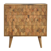 Pineapple Carved Chest of Drawers | Oak-Ish Mango Wood Hand-Carved