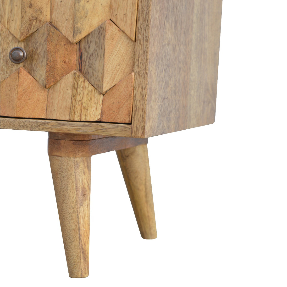 Pineapple Carved Chest of Drawers | Oak-Ish Mango Wood Hand-Carved