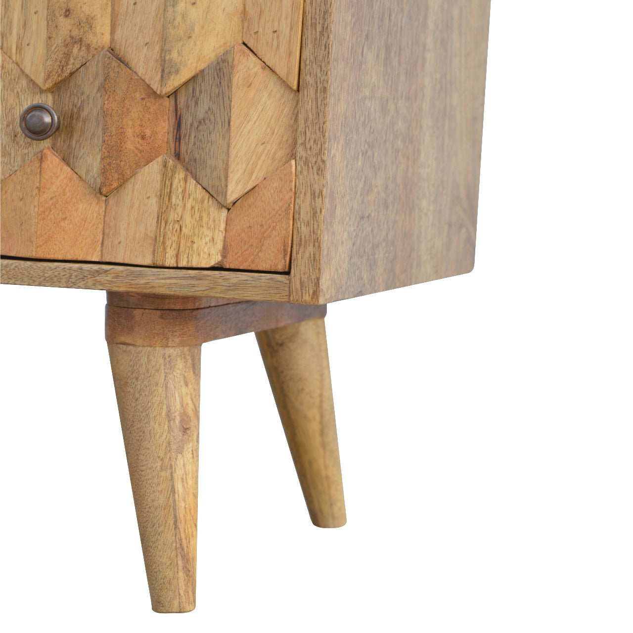 Pineapple Carved Chest of Drawers | Oak-Ish Mango Wood Hand-Carved