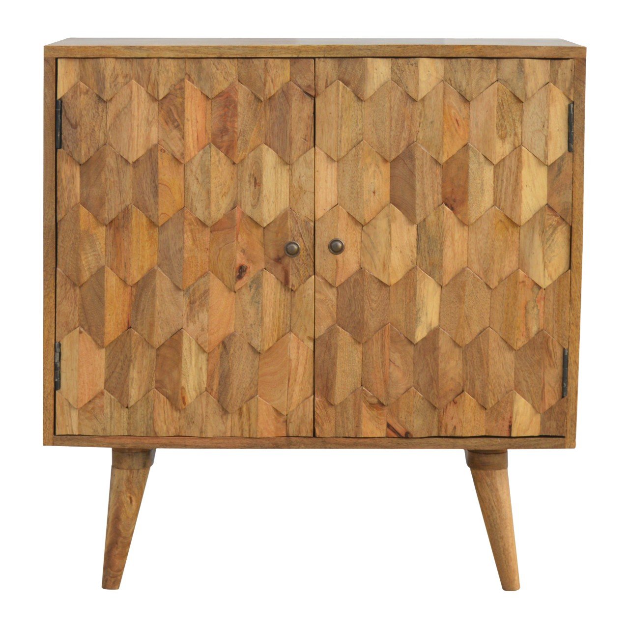 Pineapple Carved Chest of Drawers | Oak Mango Wood Hand-Carved