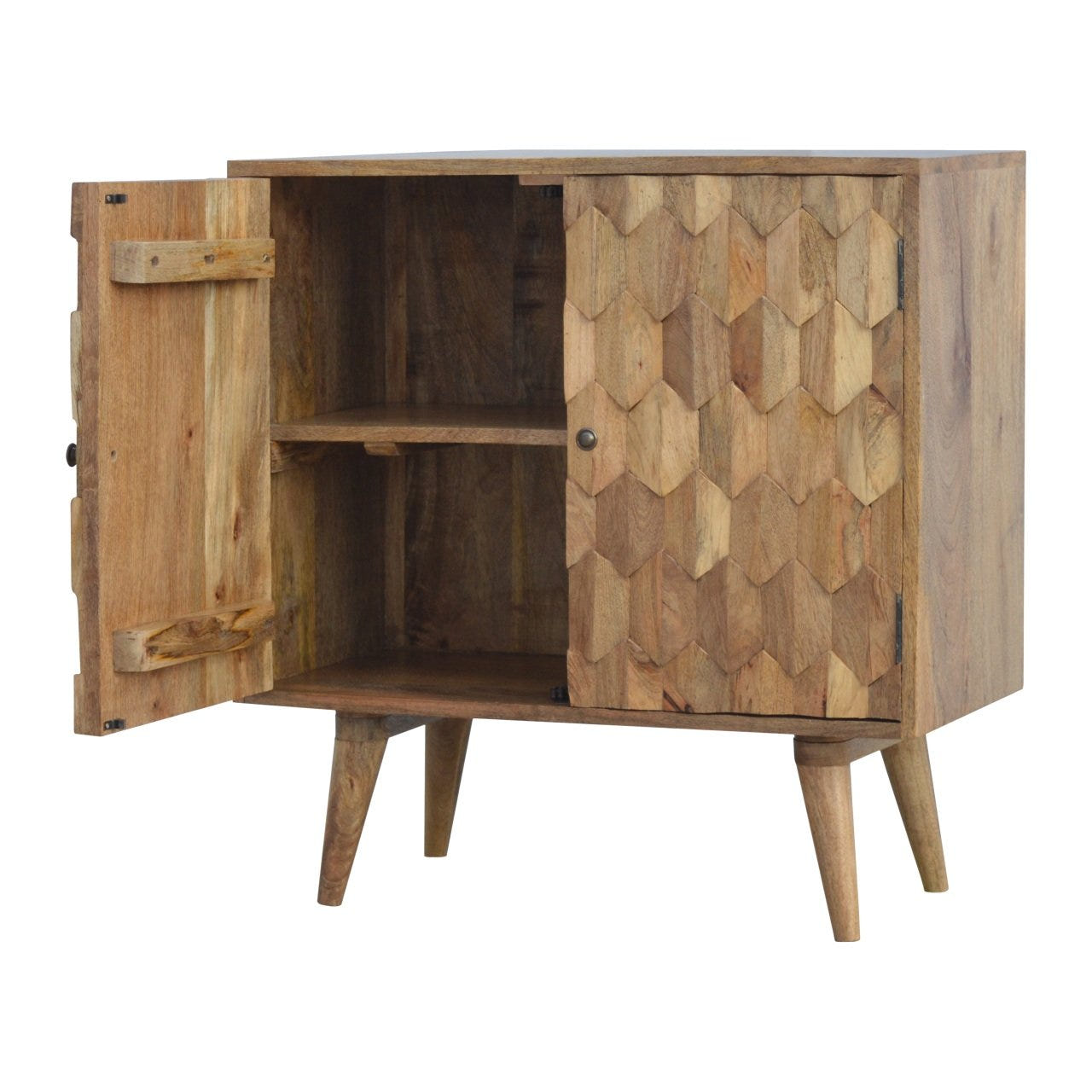 Pineapple Carved Chest of Drawers | Oak Mango Wood Hand-Carved