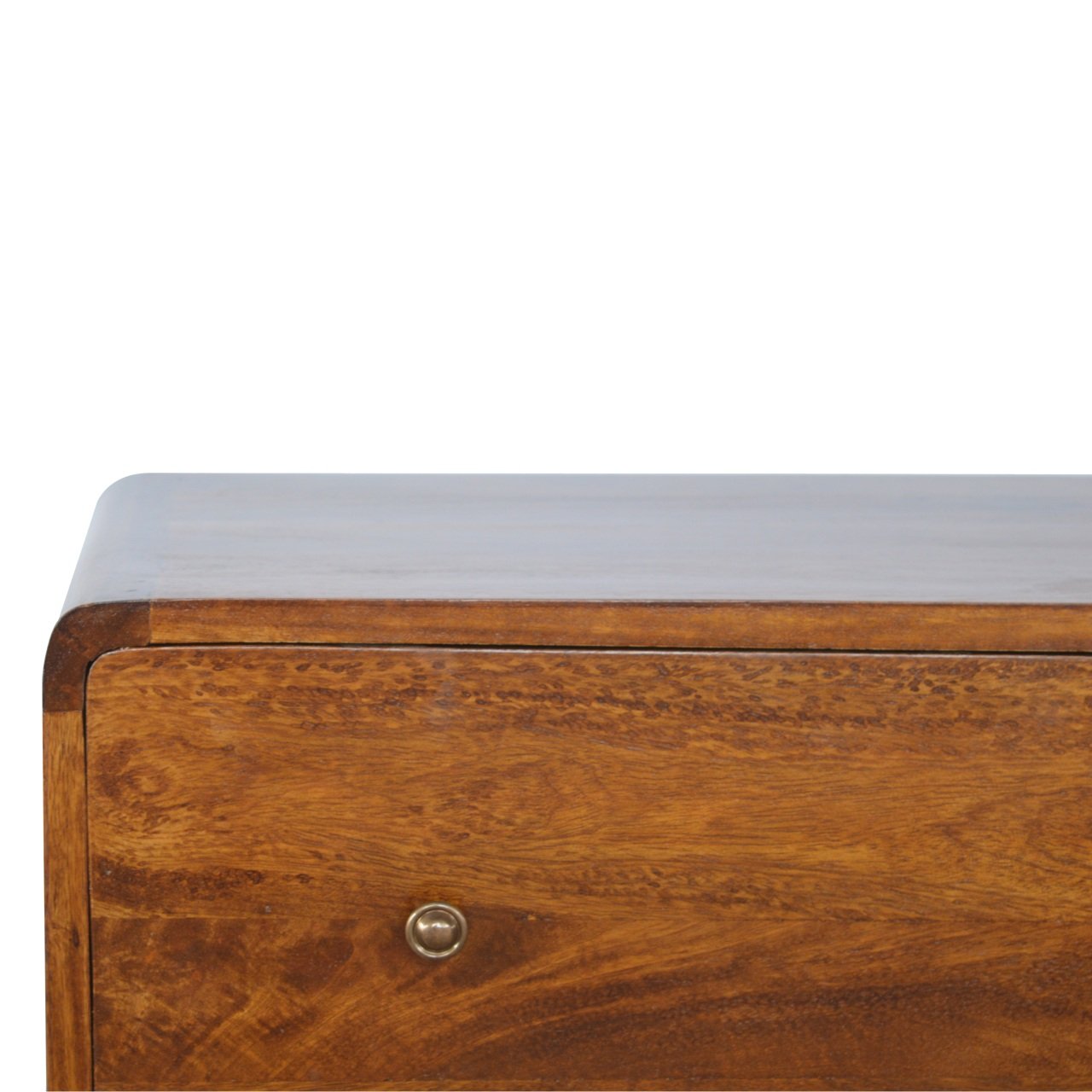 Curved Chestnut Chest of Drawers | Linen