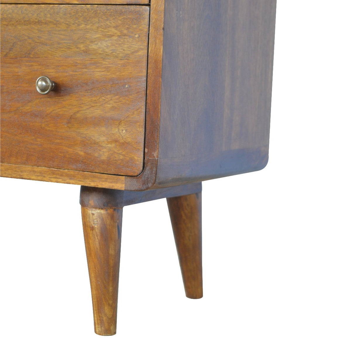 Curved Chestnut Chest of Drawers | Linen