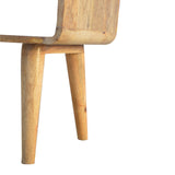 Curved Open Bedside Table | Oak Solid Mango Wood