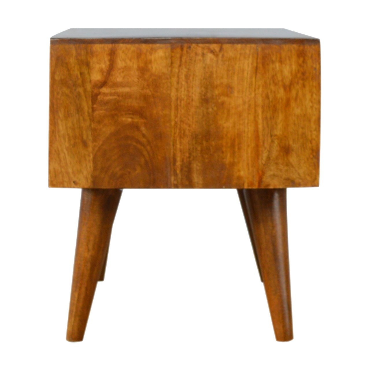 Sliding Brass Inlay TV Media Unit | Chestnut Mango Wood
